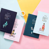 Cute Kawaii Korean Stationery Hand books 100 Bucket TO DO List Notebook A5 Planner Diary Journal Agenda Filofax Notepad Gift Set