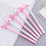 1pcs Creative Flamingo Neutral Pen 0.5mm Black Gel Pen Writing Tool For Students Kids School Supplies Stationery Wholesale Gifts